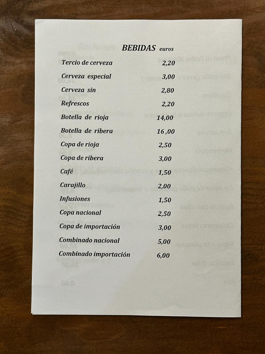 Menu Andén 9 — 3/4-2