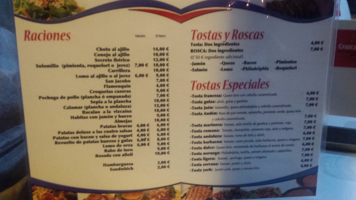 Menu Andén 9 — 3/4-3